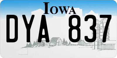 IA license plate DYA837