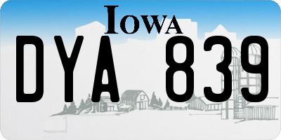 IA license plate DYA839