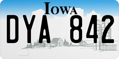 IA license plate DYA842
