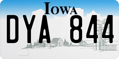 IA license plate DYA844