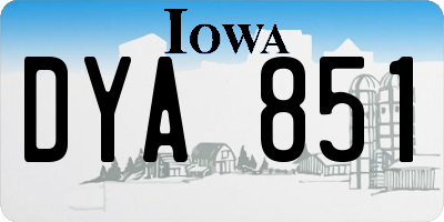 IA license plate DYA851
