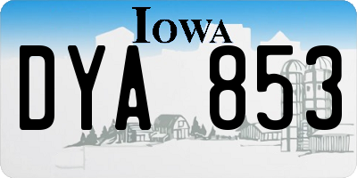 IA license plate DYA853