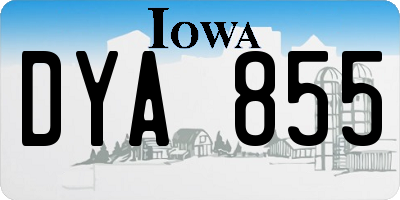 IA license plate DYA855