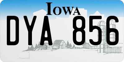 IA license plate DYA856