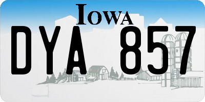 IA license plate DYA857