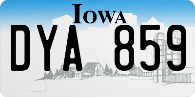 IA license plate DYA859
