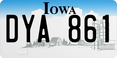 IA license plate DYA861