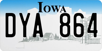 IA license plate DYA864