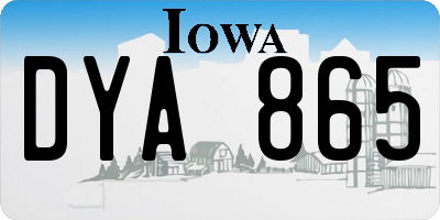 IA license plate DYA865