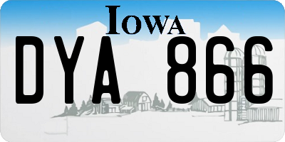 IA license plate DYA866