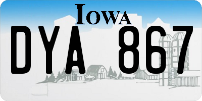 IA license plate DYA867