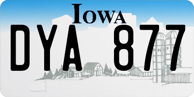 IA license plate DYA877