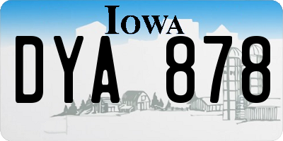 IA license plate DYA878