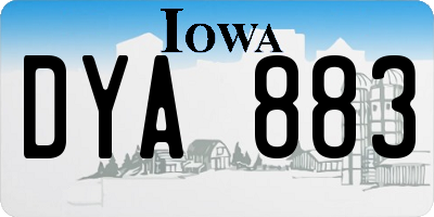 IA license plate DYA883