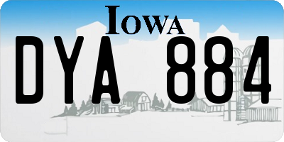 IA license plate DYA884