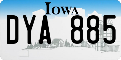 IA license plate DYA885