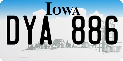 IA license plate DYA886