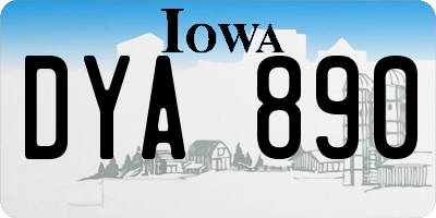 IA license plate DYA890