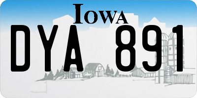 IA license plate DYA891