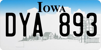 IA license plate DYA893