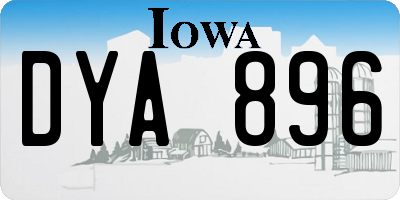 IA license plate DYA896