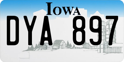 IA license plate DYA897