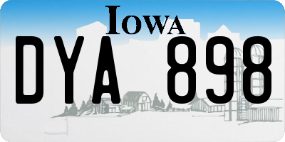 IA license plate DYA898