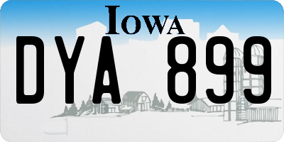 IA license plate DYA899