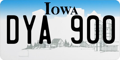 IA license plate DYA900