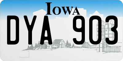 IA license plate DYA903