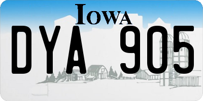IA license plate DYA905