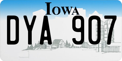 IA license plate DYA907
