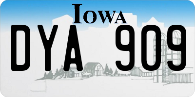 IA license plate DYA909