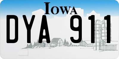 IA license plate DYA911
