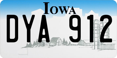 IA license plate DYA912