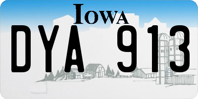 IA license plate DYA913