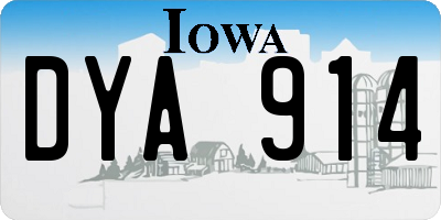 IA license plate DYA914