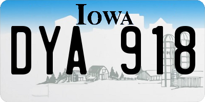 IA license plate DYA918