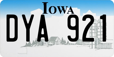 IA license plate DYA921