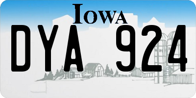 IA license plate DYA924