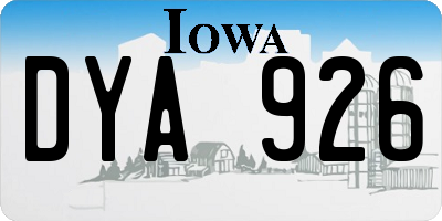 IA license plate DYA926
