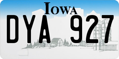 IA license plate DYA927