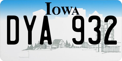 IA license plate DYA932