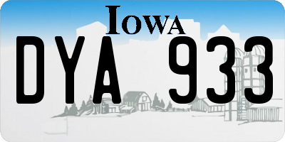 IA license plate DYA933