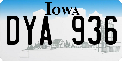 IA license plate DYA936