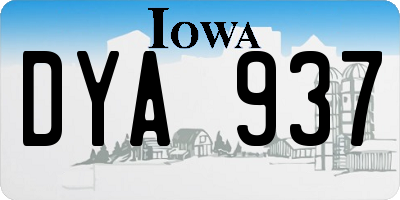 IA license plate DYA937