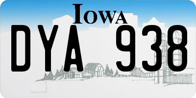 IA license plate DYA938