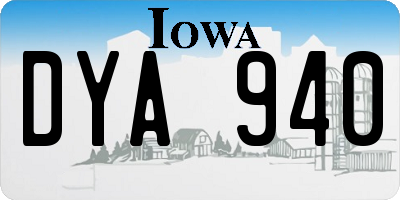 IA license plate DYA940