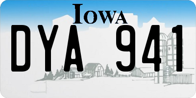 IA license plate DYA941