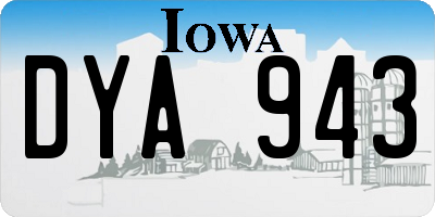 IA license plate DYA943